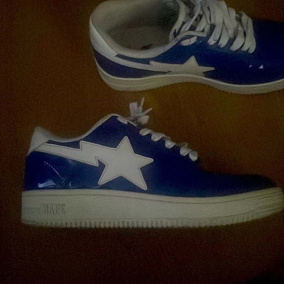 Bape Other - These are bapesta low patent blue